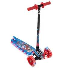 Huffy Kids Kick Scooter LED Spidey His Amazing Friends 3-Wheel Tilt N