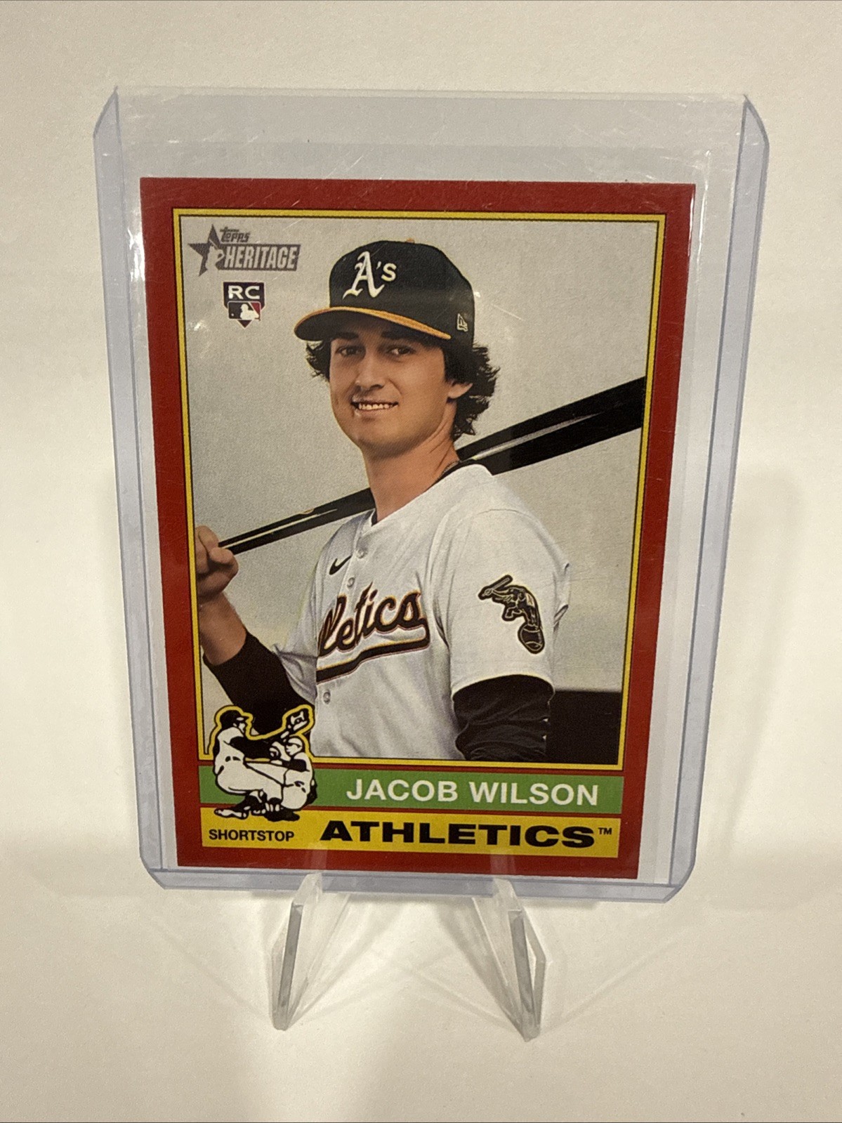 2025 Topps Heritage - Jacob Wilson #15 Red Border (RC)