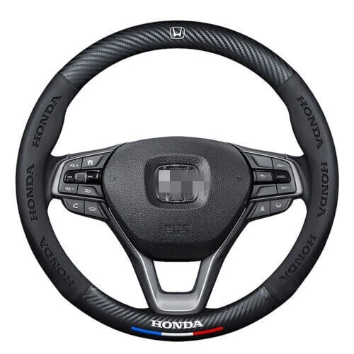15" 38cm Steering Wheel Cover Leather For Honda Civic / Accord / CR-V - Image 2 of 4