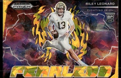 2025 Panini Prizm Draft Picks #F-RLD Riley Leonard Fearless Gold Ice