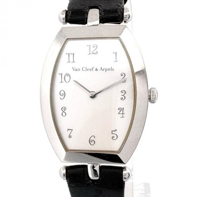 Van Cleef & Arpels Stainless Steel H33202 Lady Arpels Tonneau Watches Silver...