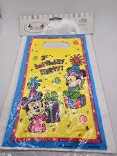 Vintage Disney Mickey  Minnie Mouse First Birthday 8 Loot Bags Disney Babies