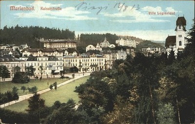 Marienbad Tschechien Boehmen Kaiserstrasse mit Parkanlage Villa Lugi