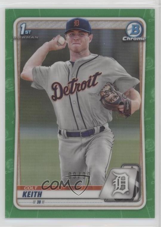 2020 Bowman Draft Chrome Green Refractor 9/99 Colt Keith #BD-54 0v3r