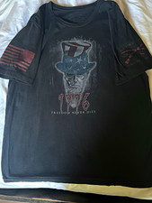 Grunt Style Uncle Sam 1776 Freedom Never Dies Black T Shirt Graphic XXL