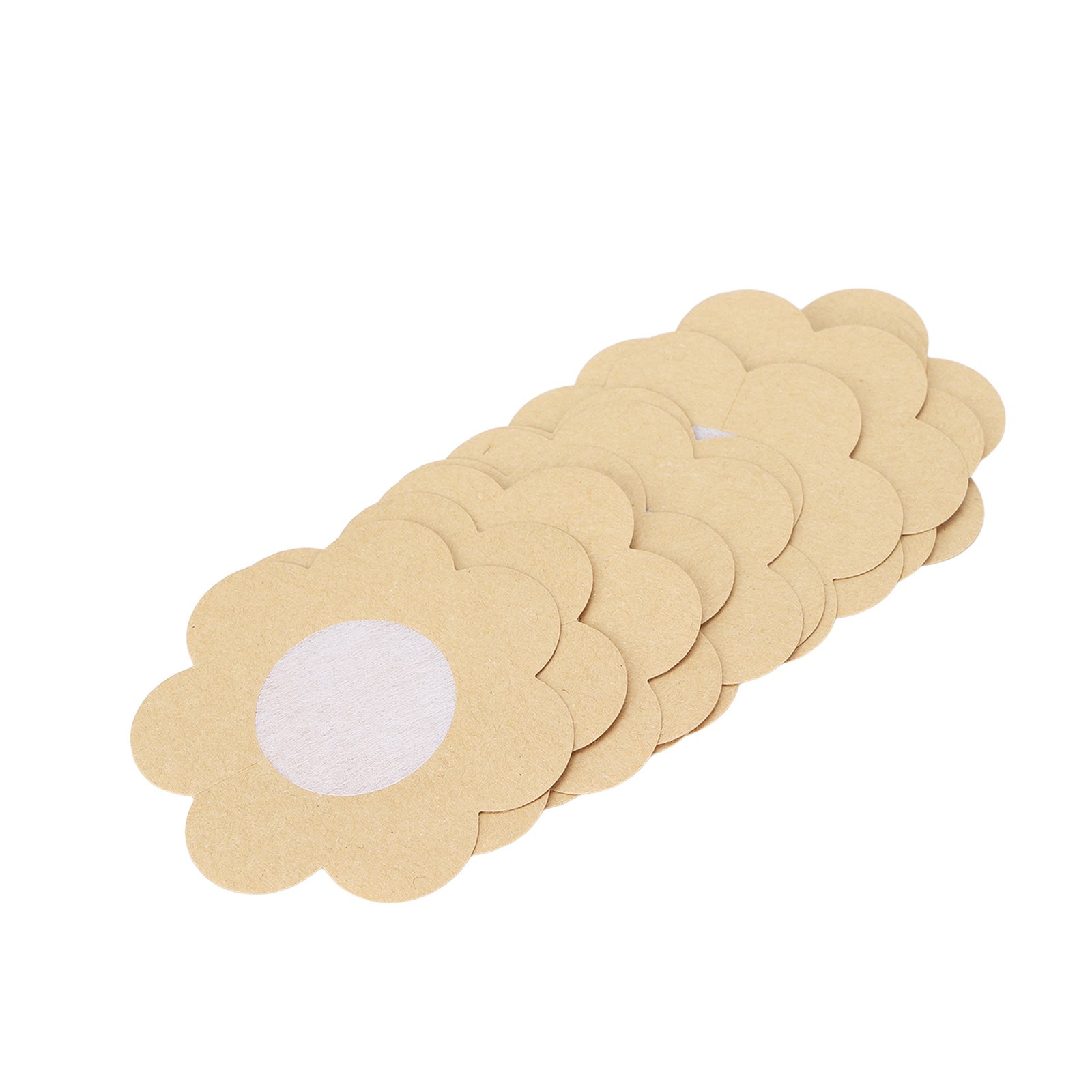 20pcs Disposable Breast Pasties Light Beige Adhesive Bras Breathable Nipple BLW
