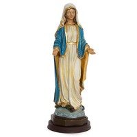 Jungfrau Maria Statue 42,5 Cm Marienfigur Mit Blau-Goldenem Gewand Und Schlange