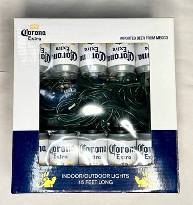 Corona Extra Beer Can Indoor/outdoor String Of Lights 15 Ft New In Box