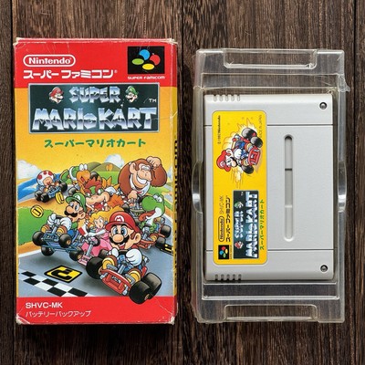 Nintendo Super Famicom SFC Super Mario Kart In Box No Manual Japan