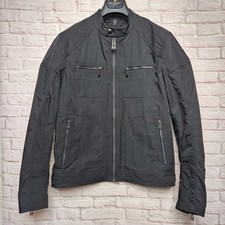 Belstaff Weybridge giacca/sovracamicia nera UK 40 LARGE nuova con etichette