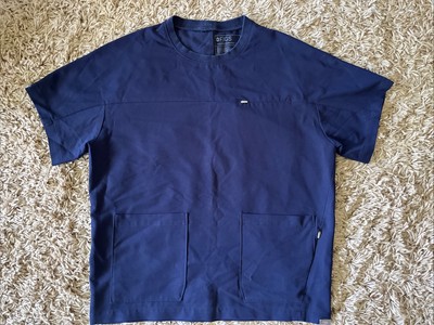 FIGS Womens Dark Blue Scrub Top sz M