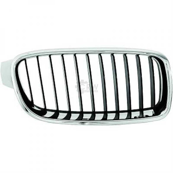 KüHlergrill KüHlergitter Chrom Schwarz FüR BMW 3Er Touring F31 F30-image