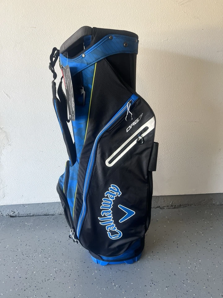NEW Callaway ORG 7 Cart Bag - Black/ Blue Camo - Open Box (Completely Brand New) - Image 3 of 4