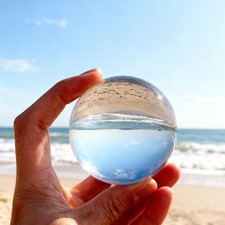 Clear Crystal Ball 60mm 2.4in Photography Prop Divination Sphere Home Decor Gift