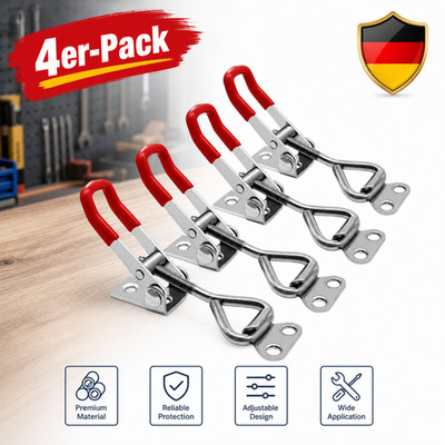 4er Set Kniehebelspanner Spannverschluss Kistenverschluss einstellbar DE