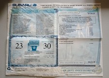 1997 Subaru Impreza Outback Sport Original Dealer Window Sticker