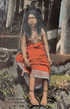 Indian Maiden Semi Nude British Columbia Canada Postcard