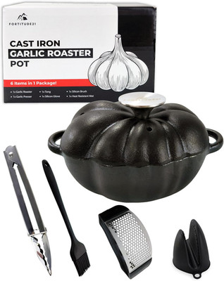 Cast Iron Garlic Roaster, Smoker Roaster, Garlic Roaster Oven, Garlic Baker, Gar