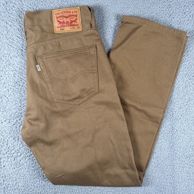 Levis 541 Jeans Mens 32x32 (34x32) Athletic Taper Brown Stretch Office Outdoor