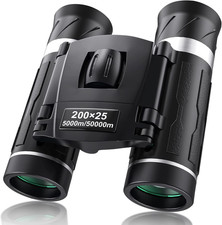 High Power 200x25 Compact Binoculars for Bird Watching, Travel, Sports & Concert