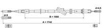 ATE Handbremsseil Hinten Links (24.3727-0449.2) FüR MERCEDES-BENZ E-Klasse CLS