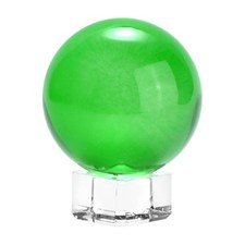 50mm/2 Inch K5 Crystal Glass Ball with Stand Solid Crystal Ball Green