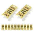 12pcs Acrylic Desk Note Holder Clips Mini Warning Signs for Office