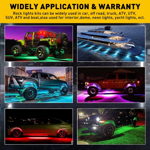 20Pcs RGB LED Rock Light Pods Underbody Glow Lamp Offroad SUV Pickup Truck UTV - Picture 7 of 12