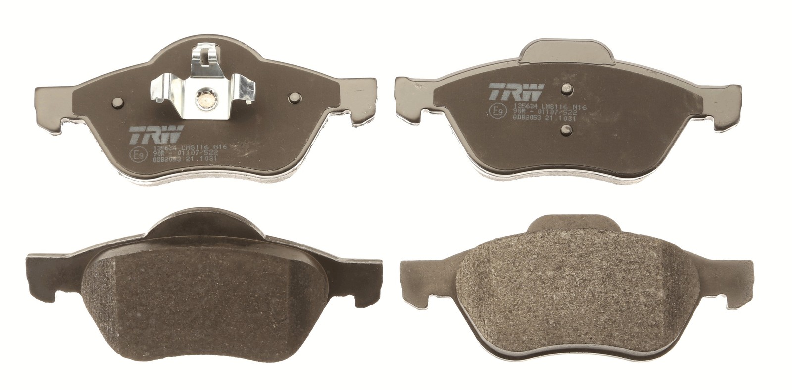 Fits TRW GDB2053 BRAKE PAD SET, DISC BRAKE