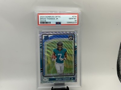 2024 Donruss Optic Brian Thomas Jr Rookie Wave 287/300 PSA 10 Jaguars