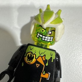 Lego Agents Villian DR. D ZASTER MINIFIG  w/Neon Green Minifigure Head -8969