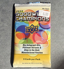 Upper Deck 2023 Goodwin Champions Sealed Pack 5 Cards Glow Patches Autographs