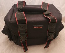 Multi-Pocket Padded Camera Camcorder Bag Carry Case Black w/ Shoulder Strap