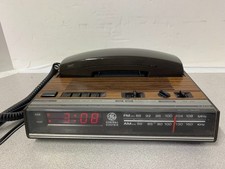  Vintage 1970s General Electric 7-47128 Alarm Clock Radio Phone