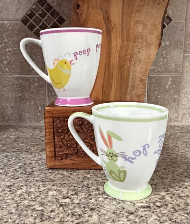 Starbucks~Spring 2007~Easter Mug Set - Chick+Bunny image 2