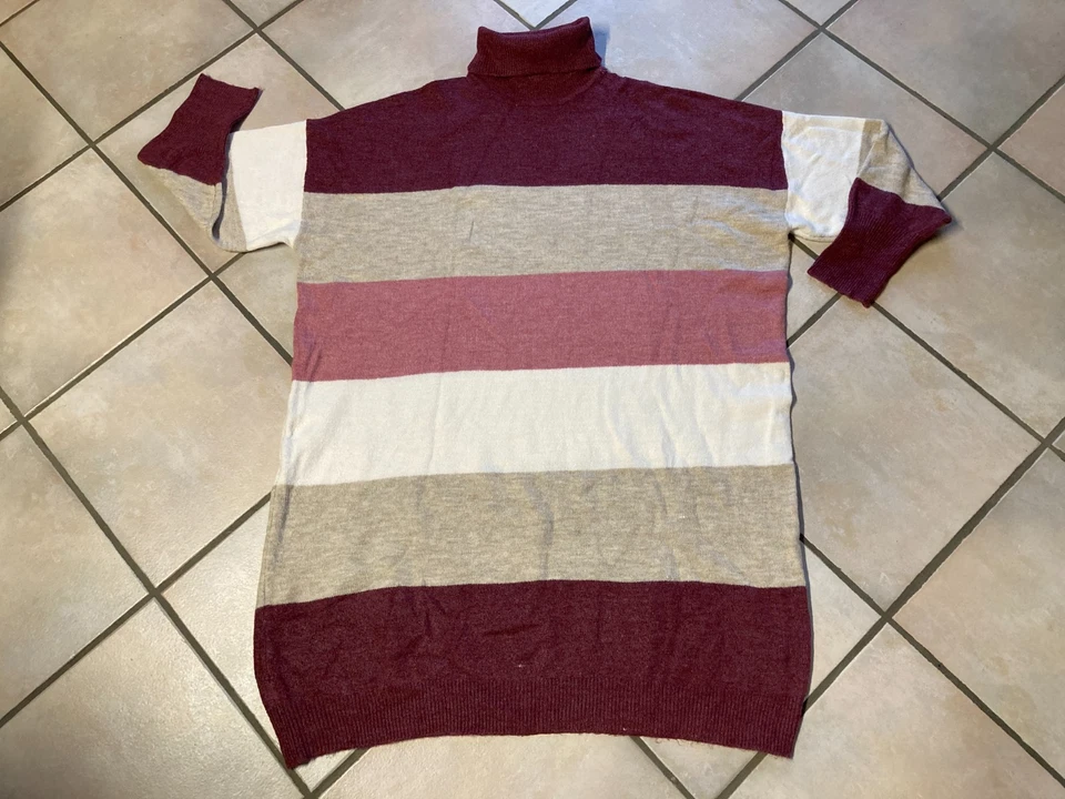 NEU ROLLI-TRAUM-STRICK-KLEID Gr.XL/52/54 BLOCK-STREIFEN KUSCHELIG WARM NEUES TEI - Bild 3 von 4