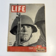 LIFE Magazine Feb 12 1945 Soviet Soldier WWII Russia Coca-Cola Wartime Ads