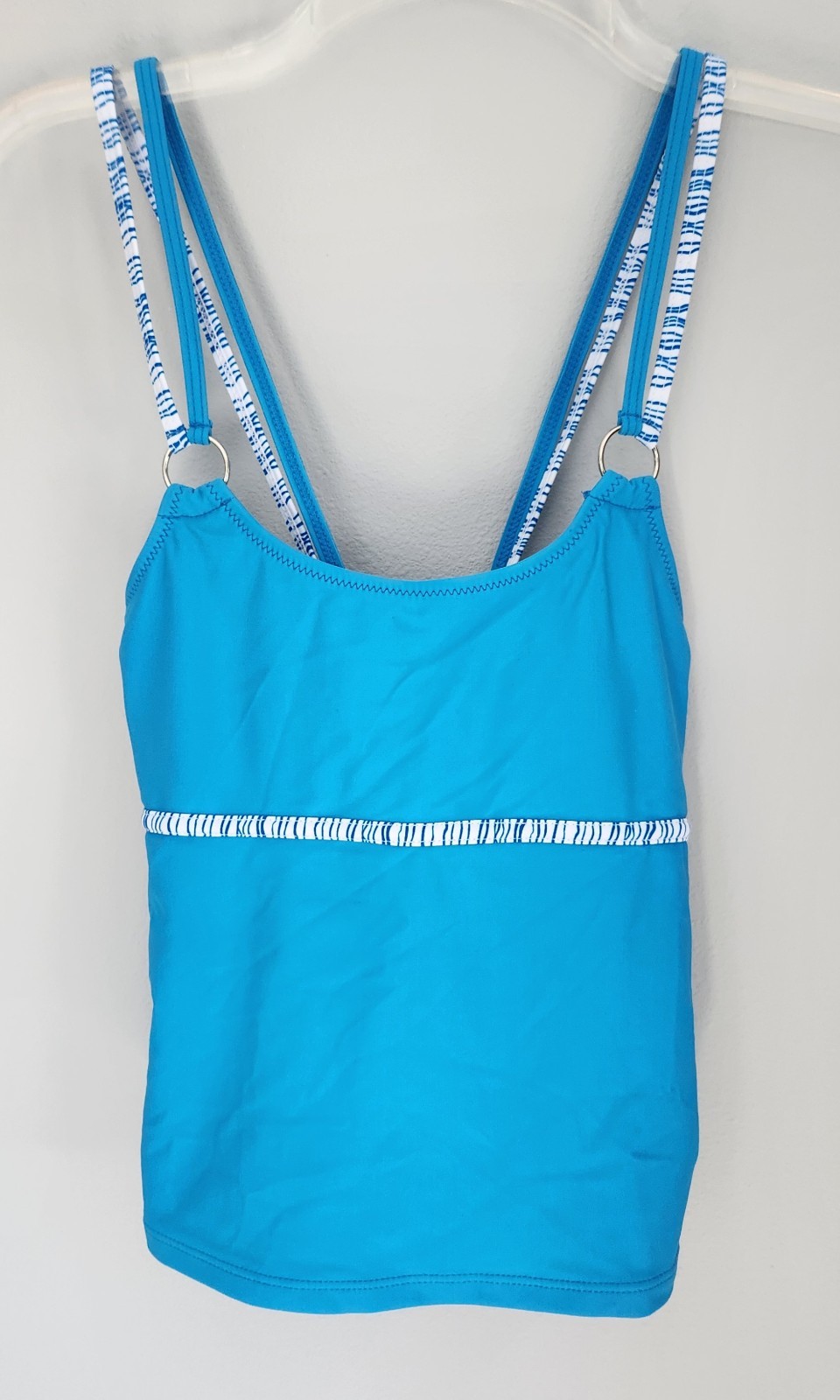 Beachsissi Tankini Swim Suit Top Womens Size Medium Aqua Blue New With Tags