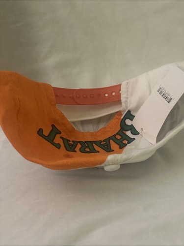 Brand New Vintage 90s India Bharat Flag Snapback Hat Global Caps One Size - Picture 8 of 10