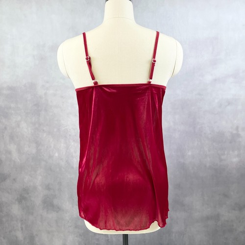 Y2K Babydoll Cami Tank Womens M/L Red Satin Fairy Whimsigoth Retro Festival - Picture 4 of 5