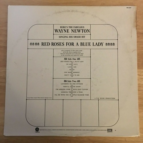 Wayne Newton "Red Roses For A Blue Lady" (LP, Record Album) Capitol SM-2335 - Imagen 2 de 8