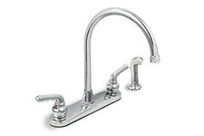 Highcraft 393II Kitchen Faucet Arc Swivel Spout Chrome Plated Finish Lead-Free