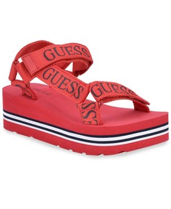 guess sandals red