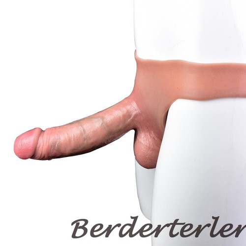 Wearable Penis Sleeve Extender&Enlarger For Men Silicone Realistic Hollow Pants - Picture 23 of 33