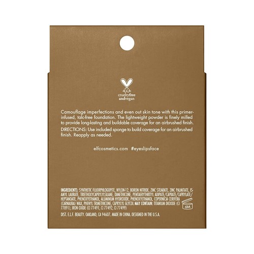 Tan e.l.f. Camo Powder Foundation Lightweight Primer-Infused Buildable 425 NEW - Picture 12 of 16