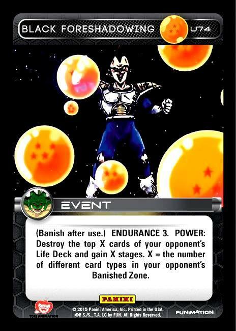DBZ Dragon Ball Z TCG Card Panini Heroes & Villains U74 Black