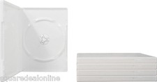 5 White Empty Replacement DVD or Wii Cases Boxes Standard 14mm DVBR14WH