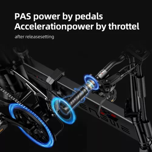 20 Inch Fat Tyre Folding Bike Mountain Bicycle 48V 13AH Full Suspension Pedelec - Bild 8 von 19