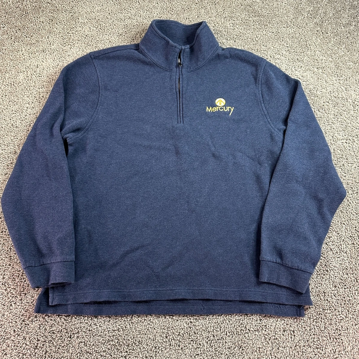 T-shirt Cyclisme LL Bean Homme – 1/4 Zip – Grande Poche – Bleu Clair – Taille L