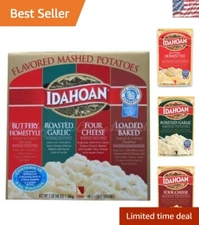 Variety Pack of Gluten-Free Flavored Mashed Potatoes - 12 Pouches of Real Ida...